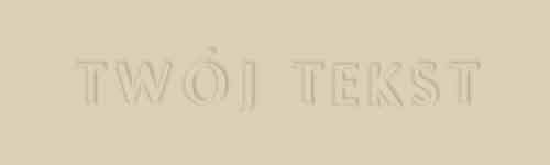 Tłoczenie - czcionka Prosta