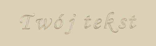 Złocenie - czcionka Mono Cursive