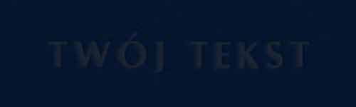 Tłoczenie - czcionka Prosta