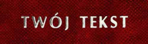 Srebrzenie - czcionka Prosta