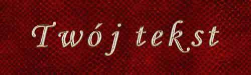 Złocenie - czcionka Mono Cursive