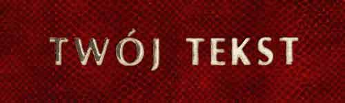 Złocenie - czcionka Prosta