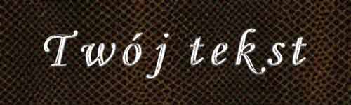 Srebrzenie - czcionka Mono Cursive