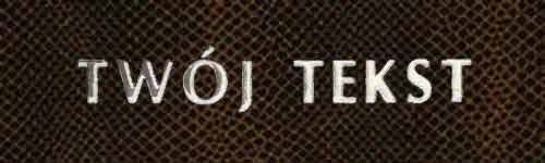 Srebrzenie - czcionka Prosta