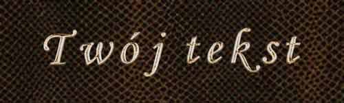 Złocenie - czcionka Mono Cursive