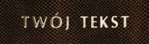 Złocenie - czcionka Prosta