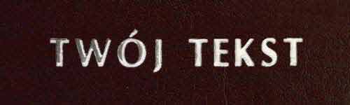 Srebrzenie - czcionka Prosta