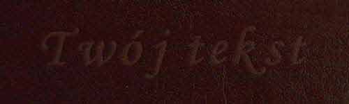 Tłoczenie - czcionka Mono Cursive