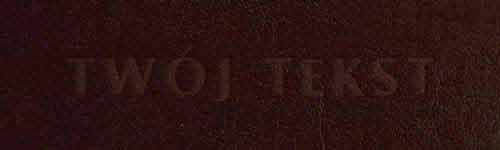 Tłoczenie - czcionka Prosta