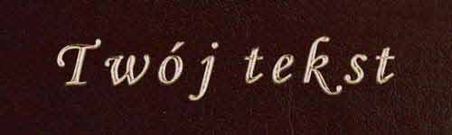 Złocenie - czcionka Mono Cursive