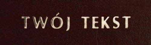 Złocenie - czcionka Prosta