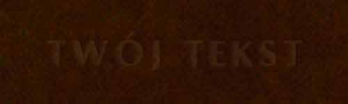 Tłoczenie - czcionka Prosta