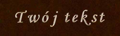 Złocenie - czcionka Mono Cursive