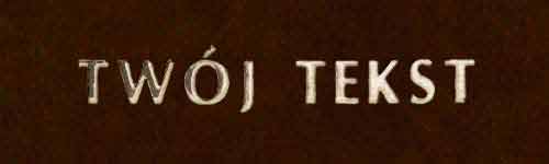 Złocenie - czcionka Prosta