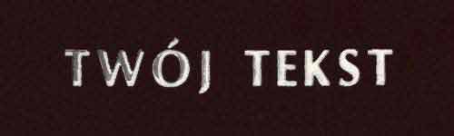 Srebrzenie - czcionka Prosta