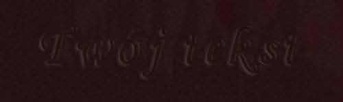 Tłoczenie - czcionka Mono Cursive