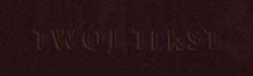 Tłoczenie - czcionka Prosta