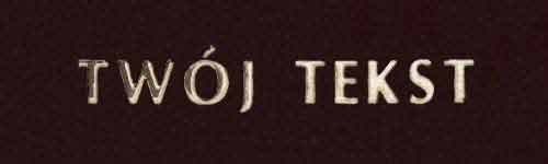 Złocenie - czcionka Prosta