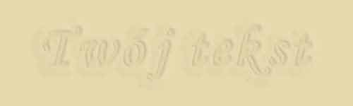 Tłoczenie - czcionka Mono Cursive