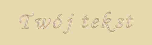 Złocenie - czcionka Mono Cursive