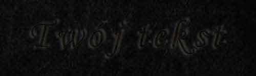 Tłoczenie - czcionka Mono Cursive