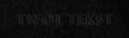 Tłoczenie - czcionka Prosta