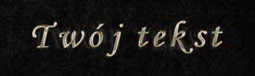 Złocenie - czcionka Mono Cursive