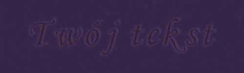 Tłoczenie - czcionka Mono Cursive