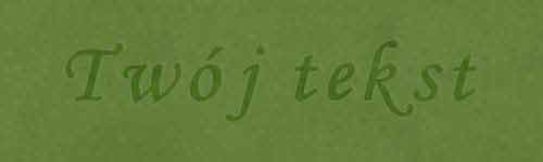 Tłoczenie - czcionka Mono Cursive