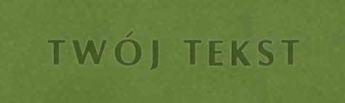 Tłoczenie - czcionka Prosta