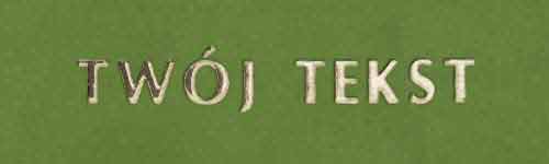 Złocenie - czcionka Prosta