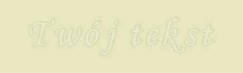 Tłoczenie - czcionka Mono Cursive