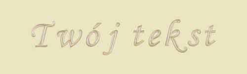 Złocenie - czcionka Mono Cursive