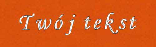 Srebrzenie - czcionka Mono Cursive