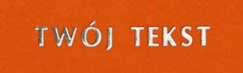 Srebrzenie - czcionka Prosta