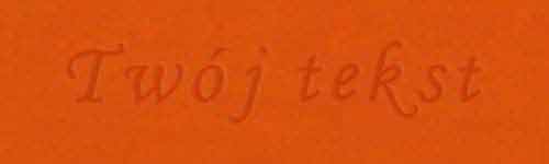 Tłoczenie - czcionka Mono Cursive