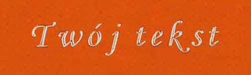 Złocenie - czcionka Mono Cursive