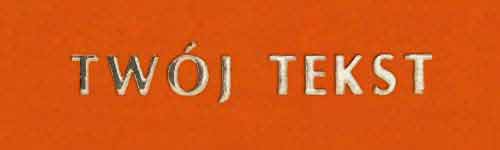 Złocenie - czcionka Prosta