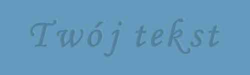 Tłoczenie - czcionka Mono Cursive