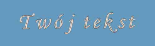 Złocenie - czcionka Mono Cursive