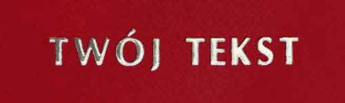 Srebrzenie - czcionka Prosta