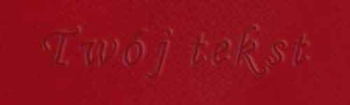 Tłoczenie - czcionka Mono Cursive