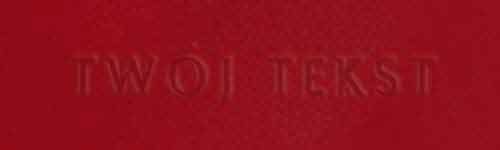 Tłoczenie - czcionka Prosta