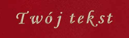 Złocenie - czcionka Mono Cursive