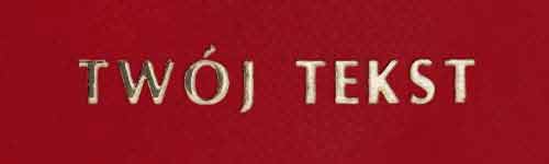 Złocenie - czcionka Prosta