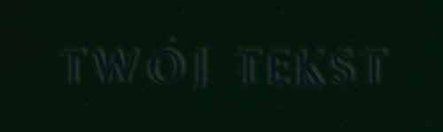 Tłoczenie - czcionka Prosta