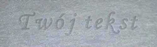 Tłoczenie - czcionka Mono Cursive