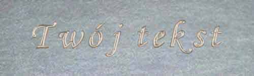 Złocenie - czcionka Mono Cursive