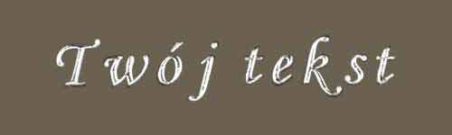 Srebrzenie - czcionka Mono Cursive