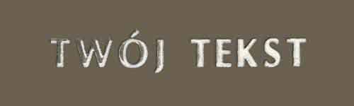 Srebrzenie - czcionka Prosta